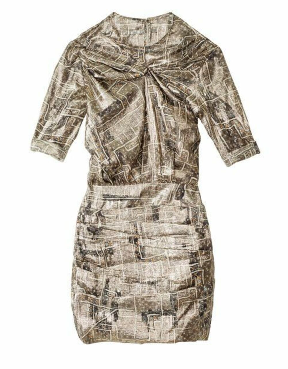 2013 ISABEL MARANT x H&M Printed Metallic Bodycon Dress - US 6
